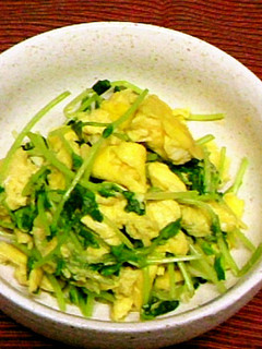 豆苗とふんわり卵の炒め物-レシピのメイン写真