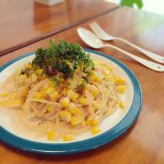 รูปของ とうもころしたっぷり明太子パスタ