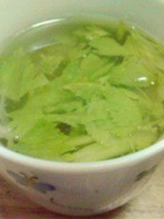 レンジでじんわり。セロリのスープ-レシピのメイン写真