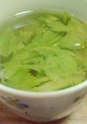 レンジでじんわり。セロリのスープ-レシピのメイン写真