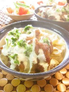 オッサンの竜田揚げ風マヨガリ豚丼-レシピのメイン写真