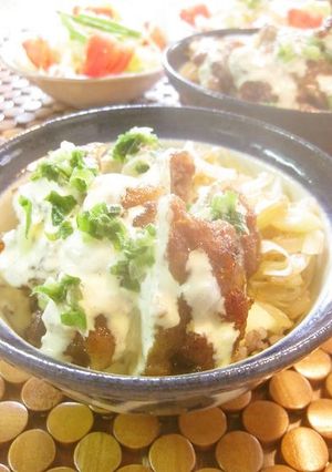 オッサンの竜田揚げ風マヨガリ豚丼-レシピのメイン写真