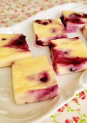 レンジで簡単！ブルーベリーのチーズケーキ-レシピのメイン写真