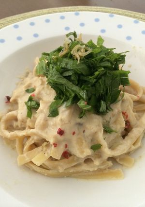 ダイエット♪豆腐と味噌でクリームパスタ風-レシピのメイン写真