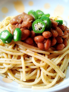納豆ジェノベーゼパスタ-レシピのメイン写真