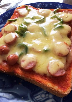 忙しい朝の簡単食パンピザ-レシピのメイン写真