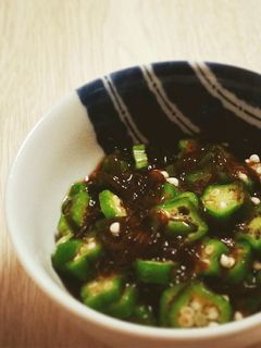 さっぱり♡もずくとオクラの酢の物-レシピのメイン写真