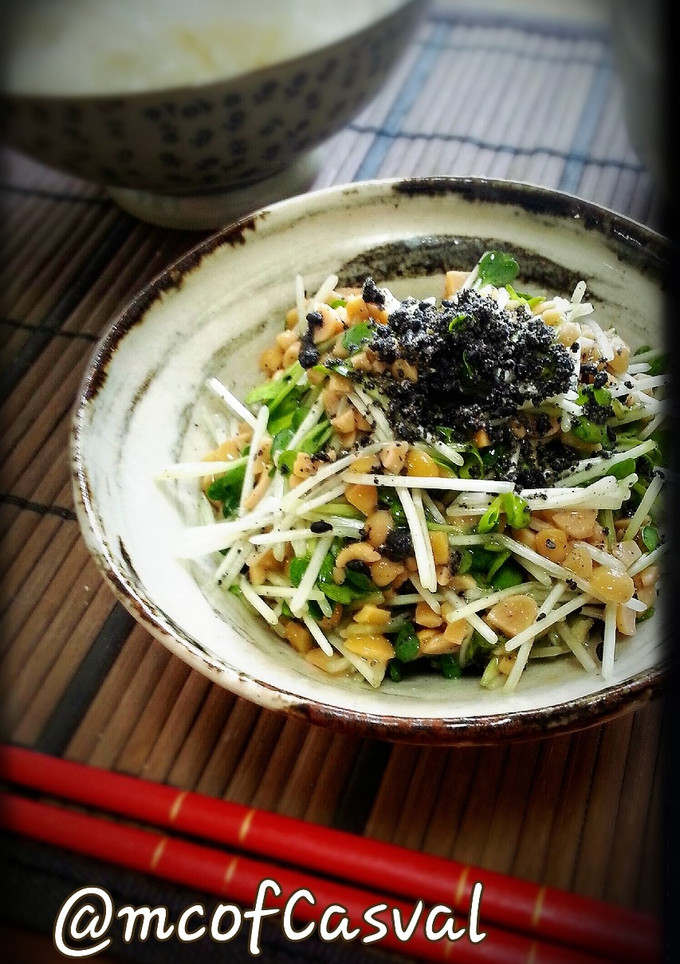 黒ごまカイワレひきわり納豆♪-レシピのメイン写真