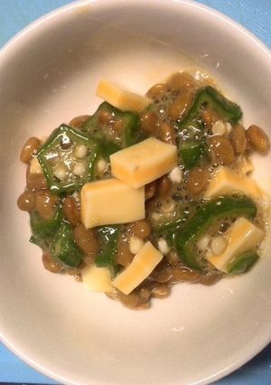 チーズinオクラ納豆-レシピのメイン写真