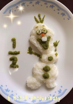 ハーフバースデー☆離乳食でオラフ♡♡-レシピのメイン写真