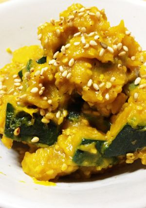 レンジで！かぼちゃのごまあえ-レシピのメイン写真