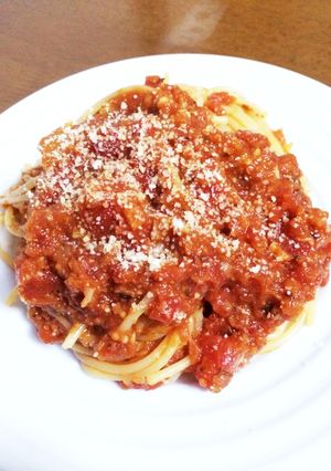 我が家自慢のトマトソースパスタ-レシピのメイン写真