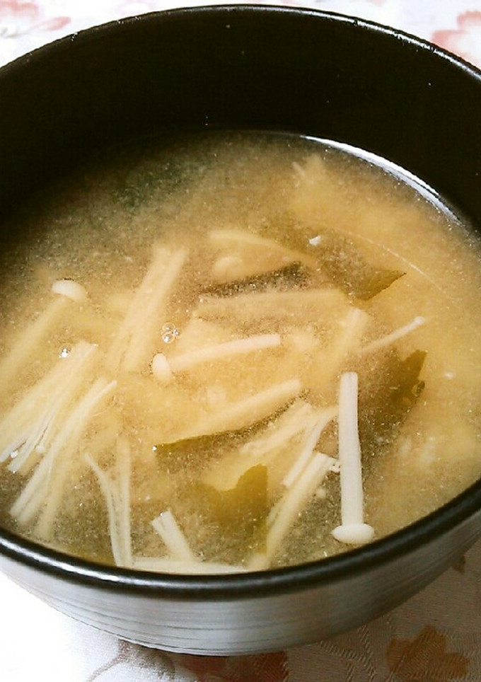 えのきとワカメの味噌汁♪-レシピのメイン写真