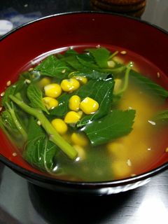 モロヘイヤとコーンのとろっとスープ-レシピのメイン写真