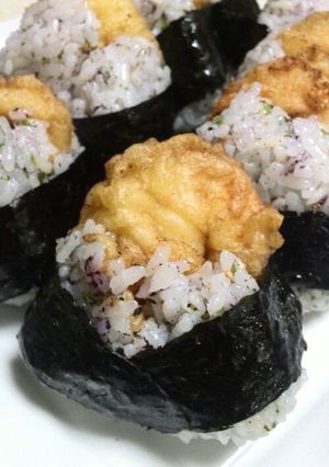 ゆかり&青のり、胡麻入り天むす♪-レシピのメイン写真