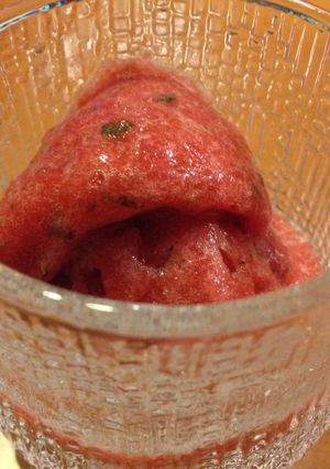 ソルダムとバジルのシャーベット-レシピのメイン写真