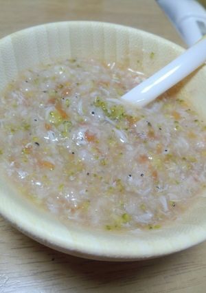 初期の離乳食☆しらすと野菜の雑炊-レシピのメイン写真