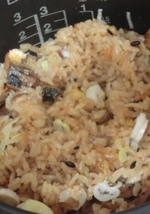 納豆のタレ活用　炊き込みご飯　さんま缶-レシピのメイン写真
