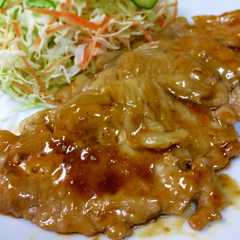 รูปของ 夜*我が家人気*豚ロース蜂蜜しょうが焼き
