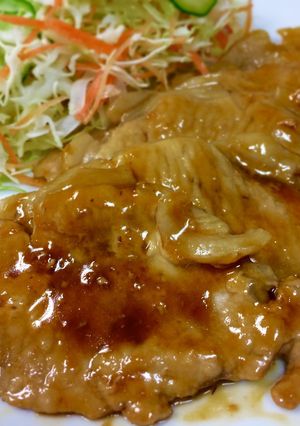 夜*我が家人気*豚ロース蜂蜜しょうが焼き-レシピのメイン写真