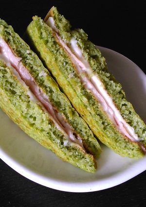 グリーン パンケーキ サンドイッチ-レシピのメイン写真