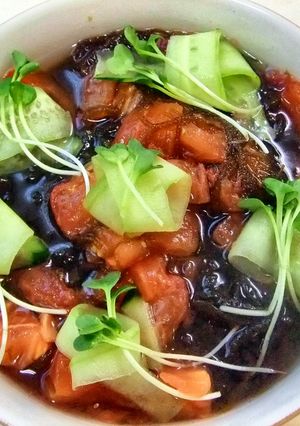 トマト＆わかめの酢の物-レシピのメイン写真