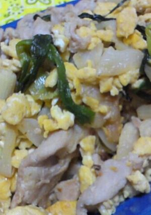 豚こまゴマ味噌風味with 炒り卵-レシピのメイン写真
