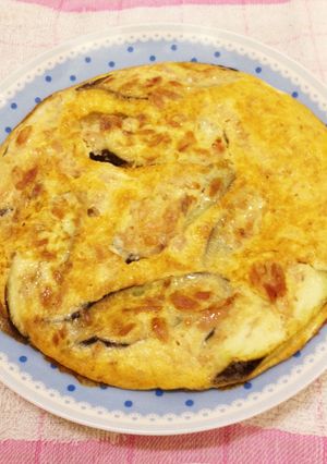 簡単！ナスとツナと卵のオムレツ-レシピのメイン写真