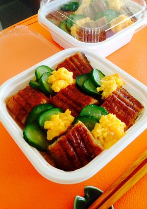 炊飯器で簡単☆カレーすし飯の鰻弁当-レシピのメイン写真