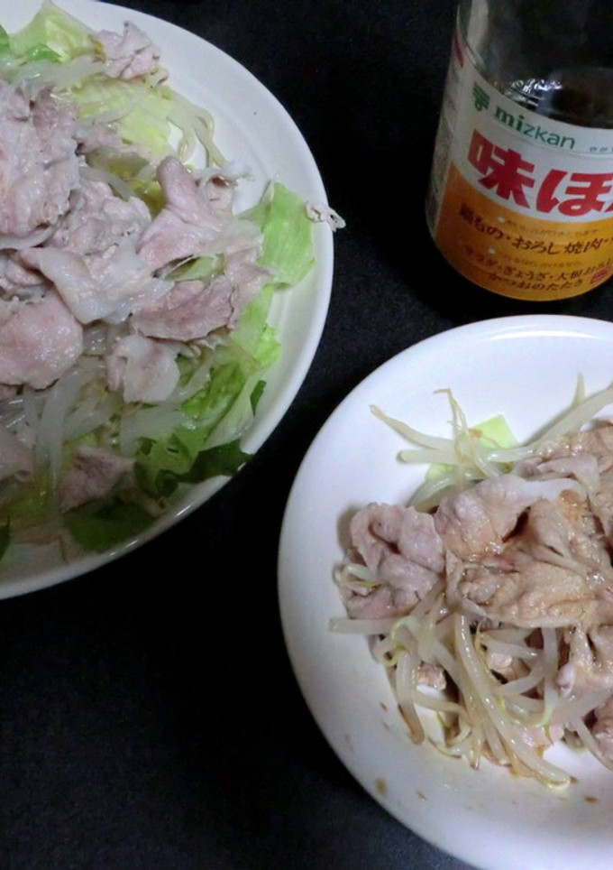 超簡単！豚コマ肉の冷しゃぶ風-レシピのメイン写真