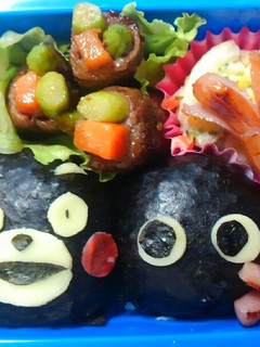 くまもんとまっくろくろすけのお弁当-レシピのメイン写真