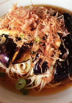 簡単 なすびのぶっかけひやむぎ-レシピのメイン写真