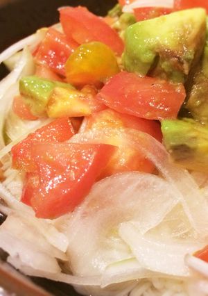 洋風トマトアボカドそうめん-レシピのメイン写真