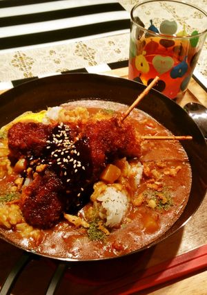 名古屋めし?!鉄板みそ串かつカレーライス-レシピのメイン写真