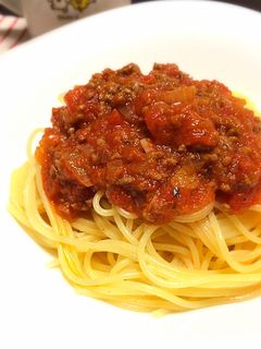 ミートソーススパゲティ-レシピのメイン写真