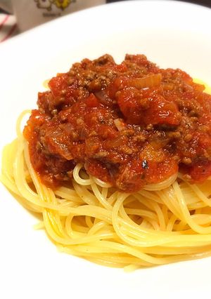 ミートソーススパゲティ-レシピのメイン写真