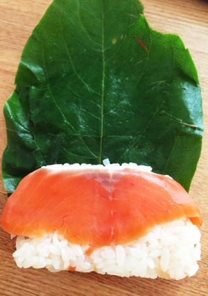 簡単 スモークサーモン 柿の葉 寿司-レシピのメイン写真