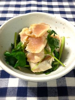 鶏ササミとみつ葉のわさび和え-レシピのメイン写真
