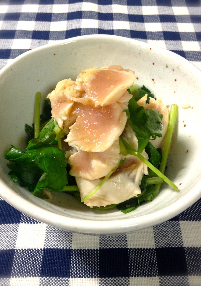 鶏ササミとみつ葉のわさび和え-レシピのメイン写真