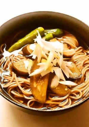 ☺お手軽ランチに☆簡単♪温かい茄子そば☺-レシピのメイン写真