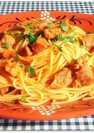 ポルトガルの★煮込み肉のパスタ★-レシピのメイン写真