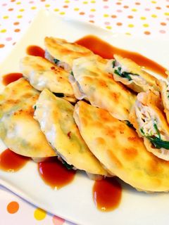 簡単☆餃子の皮でエビニラまんじゅう-レシピのメイン写真