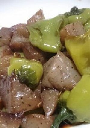 辛甘？ししとうとこんにゃく焼き-レシピのメイン写真