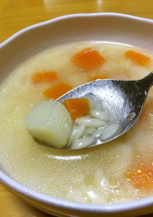 鶏肉＆パスタのスープ-レシピのメイン写真