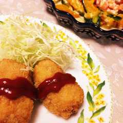 รูปของ チキンミンチ(^○^)カレー風味！