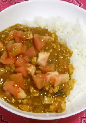 桃太郎トマトたっぷりキーマカレー-レシピのメイン写真