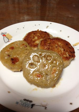 レンコンつくねバーグ-レシピのメイン写真