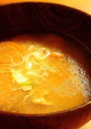 *豚肉の茹で汁で!豚汁風味噌汁*-レシピのメイン写真