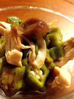 *おくらとささみの梅肉和え*-レシピのメイン写真