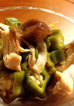 *おくらとささみの梅肉和え*-レシピのメイン写真